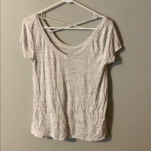 Light grey gradient v-neck